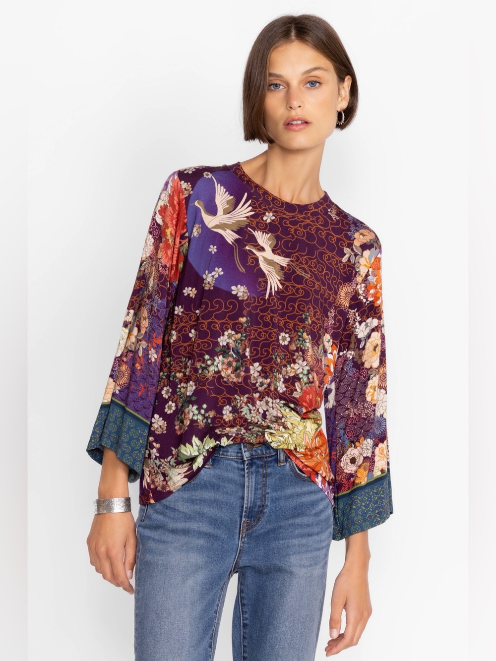 Johnny Was PHOENIX KIMONO SLEEVE TEE